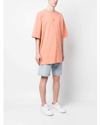 orange T-Shirt mit einem Rundhalsausschnitt von 032c