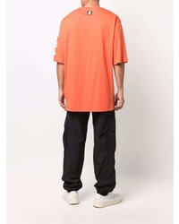 orange T-Shirt mit einem Rundhalsausschnitt von Balmain