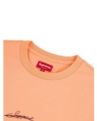 orange T-Shirt mit einem Rundhalsausschnitt von Supreme