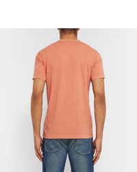 orange T-Shirt mit einem Rundhalsausschnitt