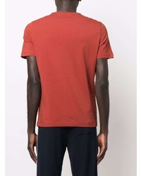 orange T-Shirt mit einem Rundhalsausschnitt von Corneliani