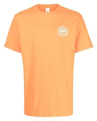 orange T-Shirt mit einem Rundhalsausschnitt von Sporty & Rich