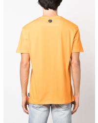 orange T-Shirt mit einem Rundhalsausschnitt von Philipp Plein