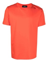 orange T-Shirt mit einem Rundhalsausschnitt von Stone Island Shadow Project