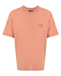 orange T-Shirt mit einem Rundhalsausschnitt von Stussy