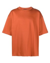 orange T-Shirt mit einem Rundhalsausschnitt von Styland