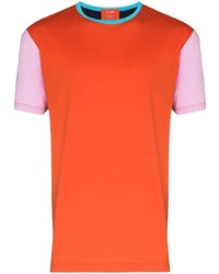 orange T-Shirt mit einem Rundhalsausschnitt von Sunspel