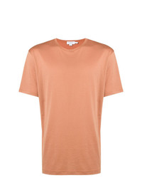 orange T-Shirt mit einem Rundhalsausschnitt von Sunspel