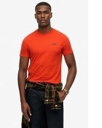 orange T-Shirt mit einem Rundhalsausschnitt von Superdry