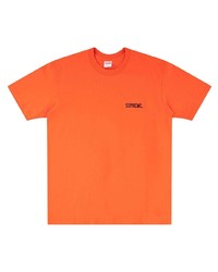 orange T-Shirt mit einem Rundhalsausschnitt von Supreme