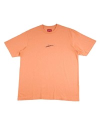 orange T-Shirt mit einem Rundhalsausschnitt von Supreme