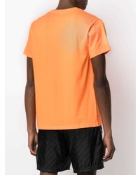 orange T-Shirt mit einem Rundhalsausschnitt von Moschino