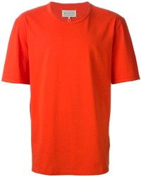 orange T-Shirt mit einem Rundhalsausschnitt