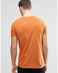 orange T-Shirt mit einem Rundhalsausschnitt von Asos