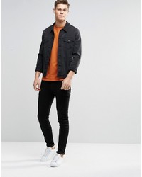 orange T-Shirt mit einem Rundhalsausschnitt von Asos