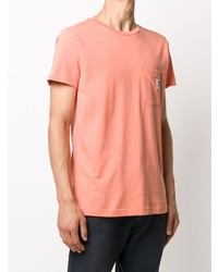 orange T-Shirt mit einem Rundhalsausschnitt von Diesel