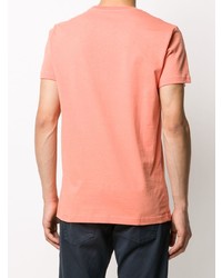 orange T-Shirt mit einem Rundhalsausschnitt von Diesel