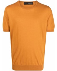 orange T-Shirt mit einem Rundhalsausschnitt von Tagliatore