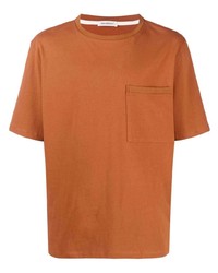orange T-Shirt mit einem Rundhalsausschnitt von There Was One