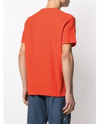 orange T-Shirt mit einem Rundhalsausschnitt von Diesel