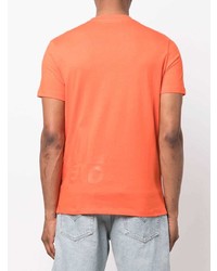 orange T-Shirt mit einem Rundhalsausschnitt von Karl Lagerfeld