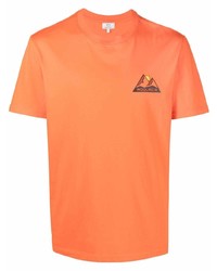 orange T-Shirt mit einem Rundhalsausschnitt von Woolrich