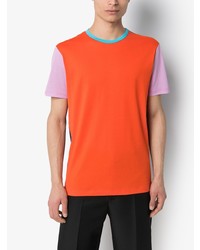 orange T-Shirt mit einem Rundhalsausschnitt von Sunspel