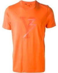 orange T-Shirt mit einem Rundhalsausschnitt von Y-3