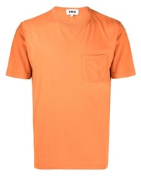 orange T-Shirt mit einem Rundhalsausschnitt von YMC