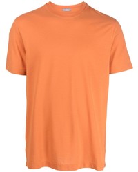 orange T-Shirt mit einem Rundhalsausschnitt von Zanone