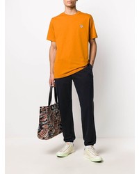 orange T-Shirt mit einem Rundhalsausschnitt von PS Paul Smith