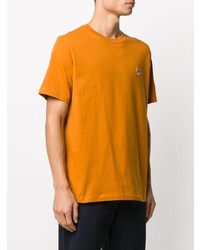 orange T-Shirt mit einem Rundhalsausschnitt von PS Paul Smith