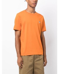 orange T-Shirt mit einem Rundhalsausschnitt von PS Paul Smith