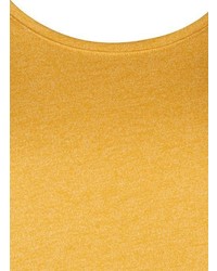 orange T-Shirt mit einem Rundhalsausschnitt von Zizzi