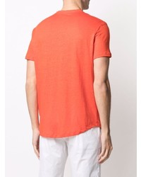 orange T-shirt mit einer Knopfleiste von Majestic Filatures