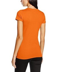 orange T-shirt von Fruit of the Loom