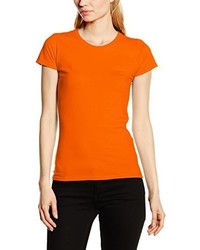 orange T-shirt von Fruit of the Loom