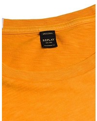 orange T-shirt von Replay