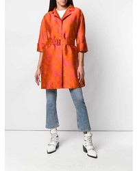 orange Trenchcoat mit Blumenmuster von Herno