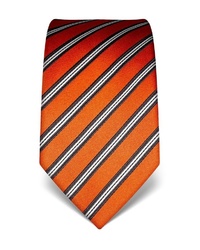 orange vertikal gestreifte Krawatte von Vincenzo Boretti
