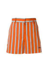 orange vertikal gestreifte Shorts