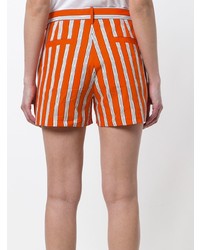 orange vertikal gestreifte Shorts von MSGM