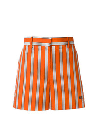 orange vertikal gestreifte Shorts von MSGM