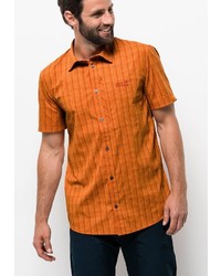 orange vertikal gestreiftes Kurzarmhemd von Jack Wolfskin