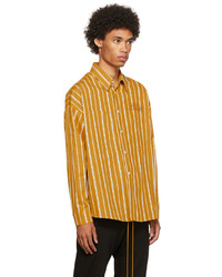 orange vertikal gestreiftes Langarmhemd von Rhude