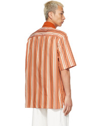 orange vertikal gestreiftes Polohemd von JW Anderson