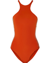 orange verzierter Badeanzug
