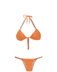 orange verziertes Bikinioberteil
