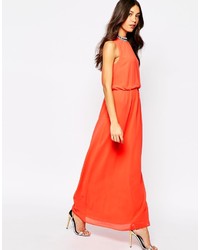orange verziertes Kleid