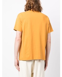 orange verziertes T-Shirt mit einem Rundhalsausschnitt von Bode